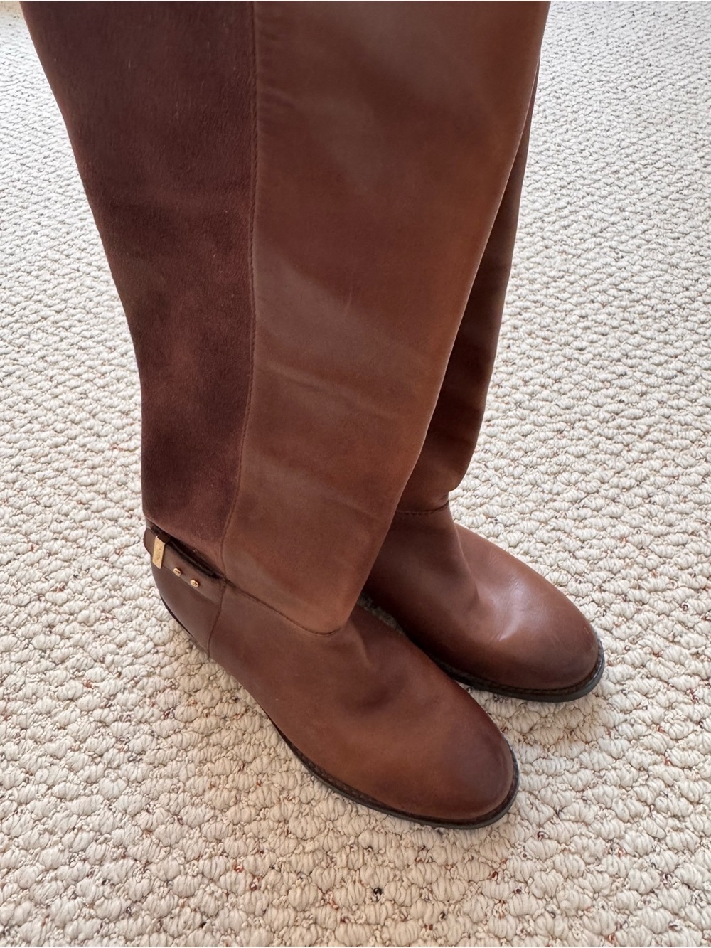 Cole Haan Classic Brown Leather Knee-High Boots